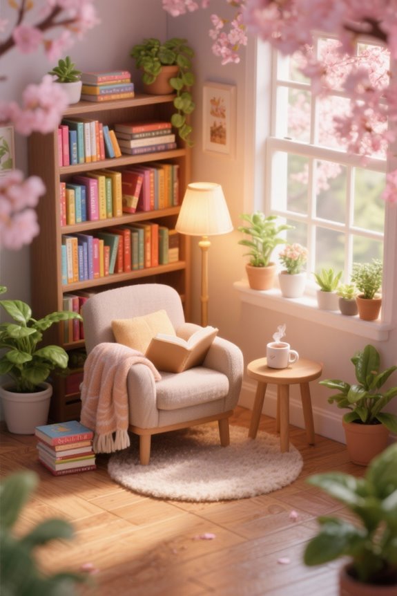 sakura themed book nook kits