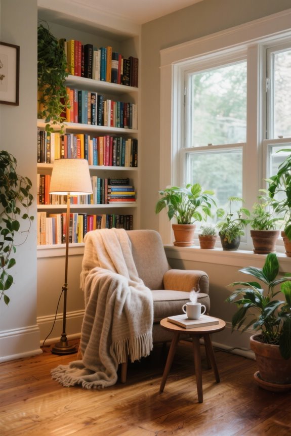 stylish book nook displays
